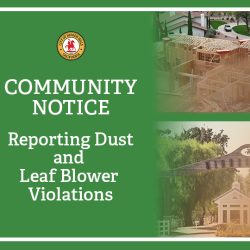 Reporting Dust and Leaf Blower Violations