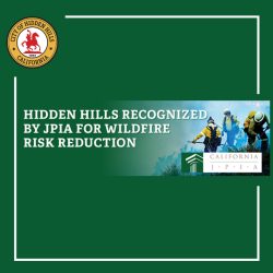 Hidden Hills Recognized by JPIA for Wildfire Risk Reduction